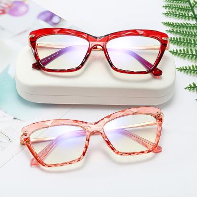 China Luxury transparent retro multi section glasses frame frame crystal blue light blue anti mirror can be equipped with myopia mirror for sale