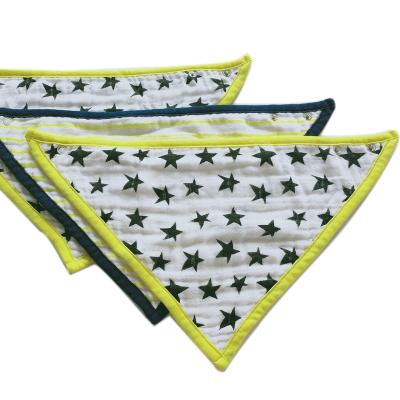 China Washable Washable Muslin Dribbler Bibs Bandana Bibs for sale