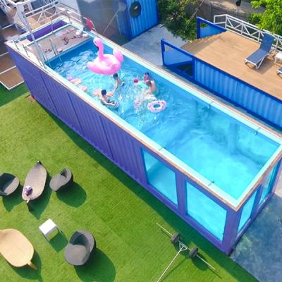 China Modern Factory Prefab 20ft 40ft Shipping Container Swimming Pools For Outdoor for sale