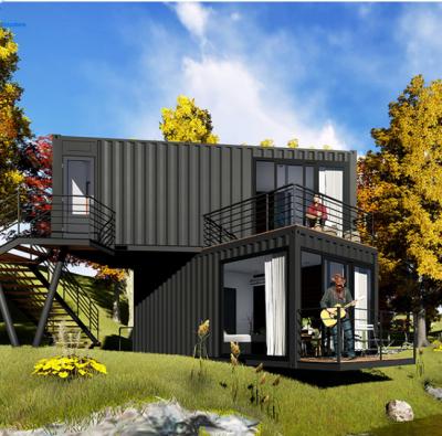 China ISO Modern Furniture Detachable Shipping Container Box House With Platform for sale