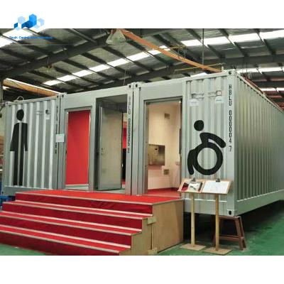 China Modular Shipping Parking Lot WC Container Mobile Home Public Toilet 20ft for sale