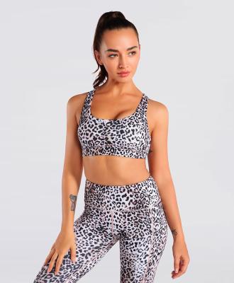 China 2020 Breathable Luckpanther tights women fitness gym clothes sublimation leopard yoga bras tops for sale