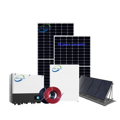 China 5kw Home System 5000w Hybrid Solar Photovoltaic Hybrid Solar System 5kwp PV 5kw PV With Batteries Solar Panel Sets Kit for sale