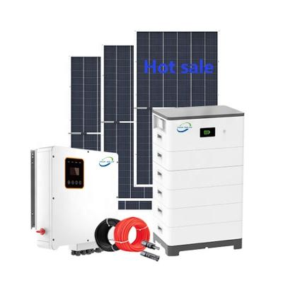 China 5000W Home Solar System 5kw Solar Panels On Grid 5000 Watt Full Set Home Kit Solar Energy Storage System for sale