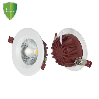 China CB SAA Certification Modern Aluminum Round Cob Recessed Driver Led Downlight Ceiling 7w 10w 15w 30w for sale