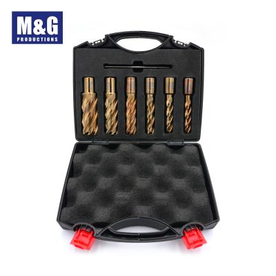 China Metal Drilling HSS M35 Cobalt Cutter Pin Cutter Annular Core Drill Set 50mm Cutting Depth for sale