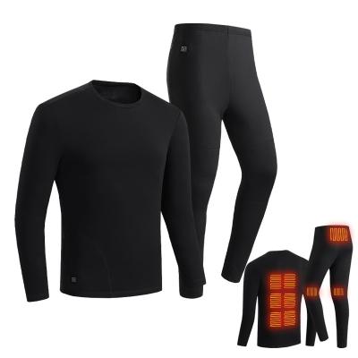 China Other High Quality Electric Passionate Heated Underwear Cotton Fleece Inside Thermal Underwear Set For Men for sale