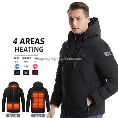 China Wholesale 4 Zones Waterproof Self Heating Smart Warm Jacket Charged Battery Electric Heated Jacket for sale