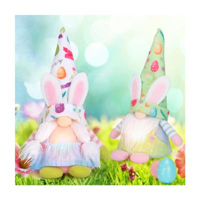 China Handmade Plush Easter Decor Gnome Bunny Faceless Rabbit Dolls With Egg For Children's Gifts Toys for sale