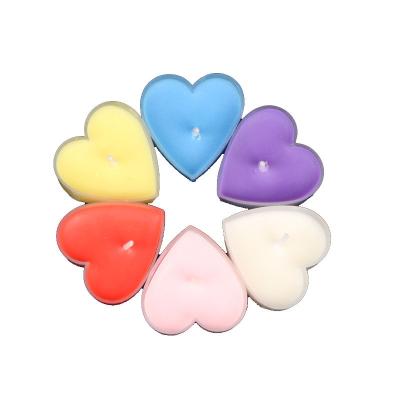 China Wedding Valentine Candles Romantic Love Heart-Shaped Smokeless Scented Candles Christmas Birthday Party Favor for Valentine's Day Wedding Decoration Gift for sale