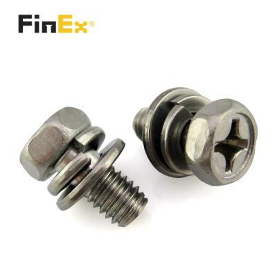 China Stainless Pan Head Hex Screws With High Tensile High Hardness Use For Automotive Car Motor Bike for sale