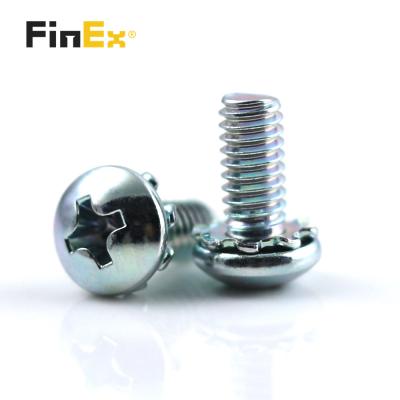 China Pan Free Sample Galvanized Philip Head Round Combination Screw With Outer Tooth Washer for sale