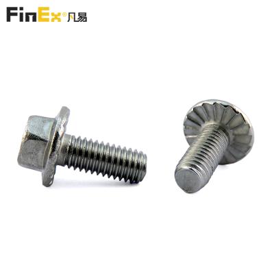 China Custom Din6921 stainless steel castellated automotive metric m6 m8 m10 m12 stainless steel hex flange bolt for sale