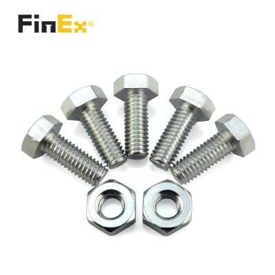 China Custom Stainless Steel Factory Price M6 Carbon Steel White Zinc Cross Recessed Hex Bolt And Nut for sale