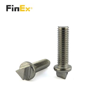 China Pan Custom Stainless Steel 316 Triangle Head Tamper Proof Anti Theft Bolt for sale