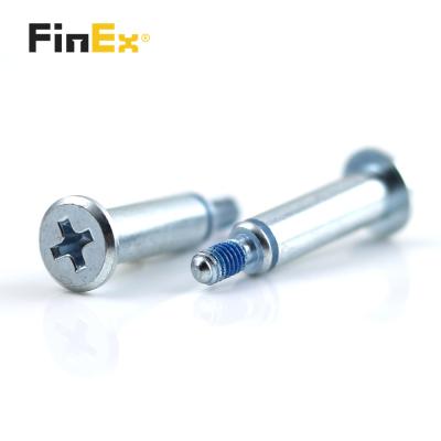 China Galvanized Flat Head M3 Machine Thread 22mm Length Phillips Step Screw Shoulder Bolts for sale