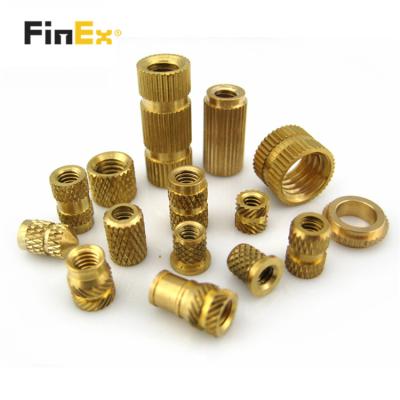 China Plastic Custom M3 M4 M6 M8 Knurled Metal Brass Thread Inserts Nut For Plastic for sale