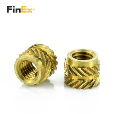 China Plastic Custom M3 M4 Threaded Knurled Brass Insert Nut For Plastic for sale