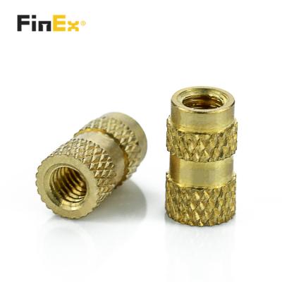 China Plastic Free Sample Brass Mount Inserts Straight Holes Insert Nuts for sale