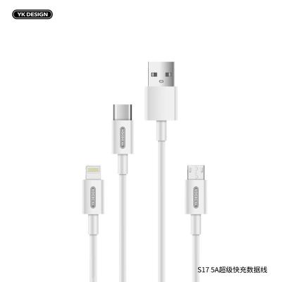 China YK 3in1 Cartoon Constitution Design Cable Factory Price Newest Cute Cable One Drag Three Cartoon Constitution With Very Cheaper Price for sale