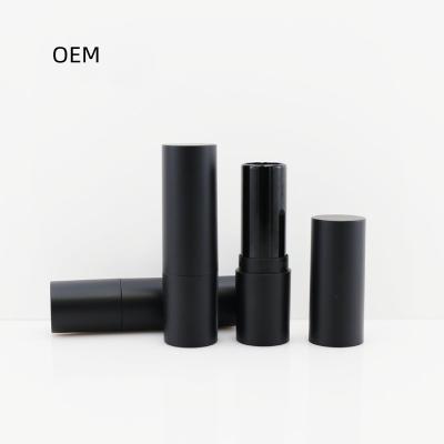 China Plastic Lipstick Tubes12.1mm Lip Gloss Tube Private Label Lipstick ABS Wholesale Custom Matte Black Cosmetic Tubes for sale