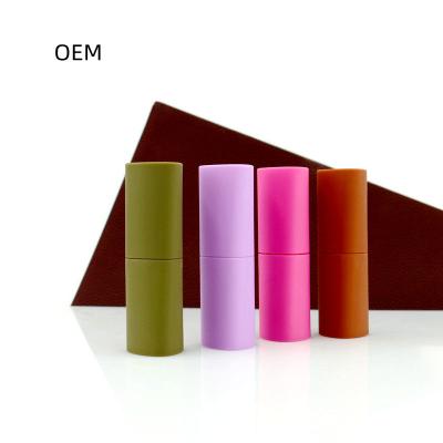 China Plastic lipstick tubes12.1mm lip gloss tube private label paint lipstick cosmetic wholesale ABS rubber multicolor custom tubes for sale