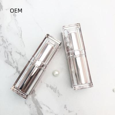 China Wholesale Gold Private Label Tube Gloss Lip Gloss Cosmetics Custom Matte Lipstick Tubes Laser Engraving Lipstick Tubes for sale