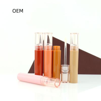 China 4.5ml Private Label Lip Gloss Lip Gloss Tube Custom Simple Round ABS Cosmetic Containers Plastic Lip Gloss Tube for sale