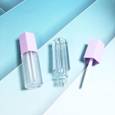 China 5ml Pentagonal Plastic Lip Gloss Lip Gloss Tube Private Label Lip Gloss Cosmetic Custom Empty Containers for sale