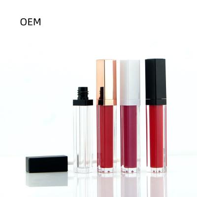 China Custom Simple Multicolor ABS Cosmetic Containers Plastic Lip Gloss Tube Private Label Lip Gloss Tube 5ml Lip Gloss Tube for sale