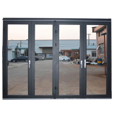 China Anti Aging Aluminum Glass Room Dividers Bifold Folding Doors for sale