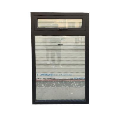 Κίνα Black Swing Double Hung Anodized Aluminum Security Top Awning Window Bottom Fixed Windows προς πώληση