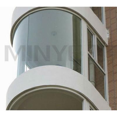 China Sliding Balcony Track Design Oval Aluminum Round Glass Window for sale