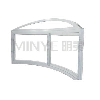 China Magnetic Round Screen Design Vinyl Curved Window / New Design Curved Glass Windows à venda