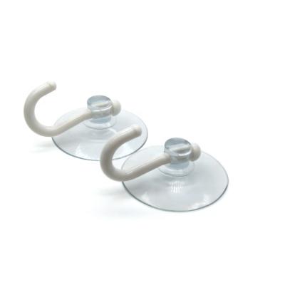 China Side Hole With Hook Bathroom Suction Transparent Small Cups Hooks for sale