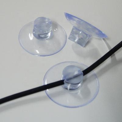 China Clear Home Appliances 40mm Diameter Custom Suction Cup With Slot for sale