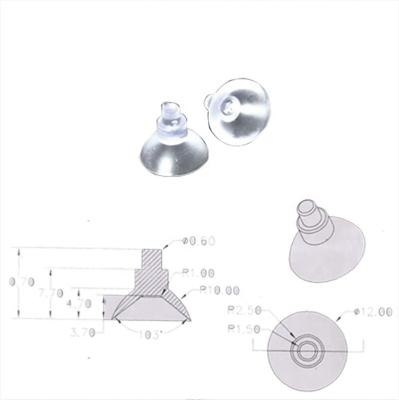 China PVC 12mm Diameter Sucker Cup Vacuum Suction Cups for sale