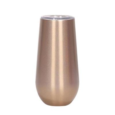 China Custom Vacuum Egg Cup Double Wall 304 Stainless Steel Business Sip Double Wall Mug Champagne Beer Mug Red Wine Insulated Mug for sale