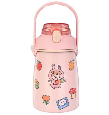 China New Design 1000ml Stainless Steel Water Bottle Viable Kids Bottle Big Tummy Vacuum Cups for sale