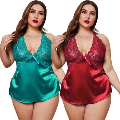 China Wholesale OEM ODM 95%Polyester+5%Spandex New Arrive Satin Cami Plus Size Fashion Women Lingerie for sale