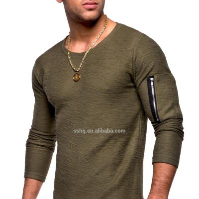 China 2021 New Arrivals Viable Mens Fashion Sporty Cotton T-shirt - Crewneck Long Sleeve Tee Sports Solid Color Basic Top for sale