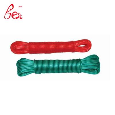 China PE PP Cotton PVC Nylon Plastic Rope PLASTIC ROPE WITH PVC COAT for sale