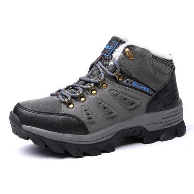 China Fashion trend trendy leather non slip durable breathable unisex women trekking boots sport men waterproof hiking shoes for men for sale