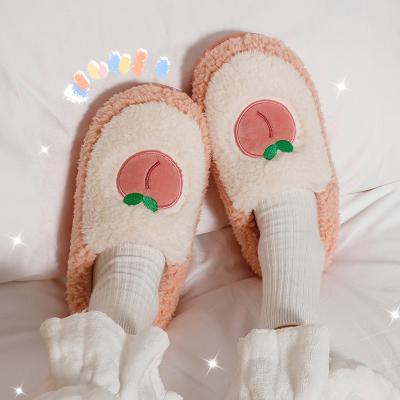 China Fashion trend rabbit woolen pure cotton slippers winter color cute cartoon rabbit male and female lovers cotton indoor slippers for sale