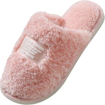 China Fashion Trend Plush Slippers Wholesale Warm Indoor Soft Indoor Women's Slippers Winter Slippers for sale