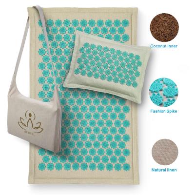 China Gillot Eco-Friendly High Quality Kids Lotus Acupressure Benefits Long Sleeping Mat And Pillow Set for sale