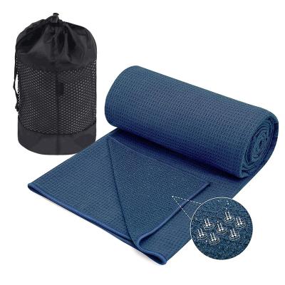 China Custom Yoga Exercises Anti Slip Microfiber Recycled Yoga Mat Towel Non-Slip for sale