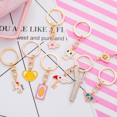 China Metal Creative Korean Cute Cartoon Heart Girl Korea Design Main Chain Gift for sale