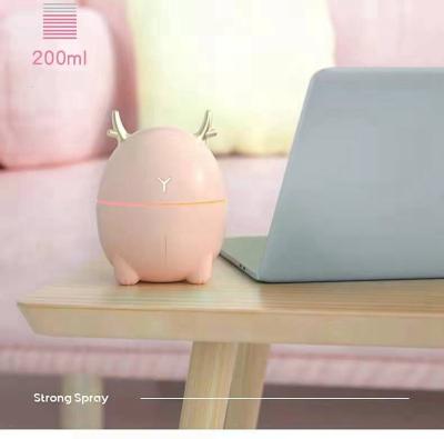 China 2022 Electric Mini Portable Desktop Colorful LED Car Light Air Purifier Aroma Diffuser For Dry Skin Home Bedroom for sale