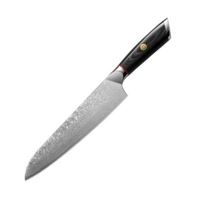 China 8inch damascus 67 layers handmade vg10 steel japanese kitchen chef knife for sale